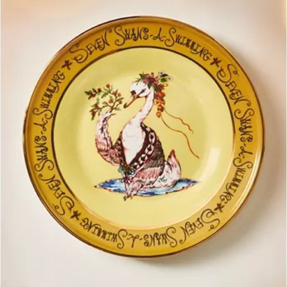 ❤️ Phannapast Taychamaythakool Twelve Days of Christmas Dessert Plates, Set of 4 - Picture 8 of 11